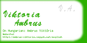 viktoria ambrus business card