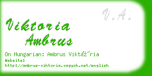 viktoria ambrus business card
